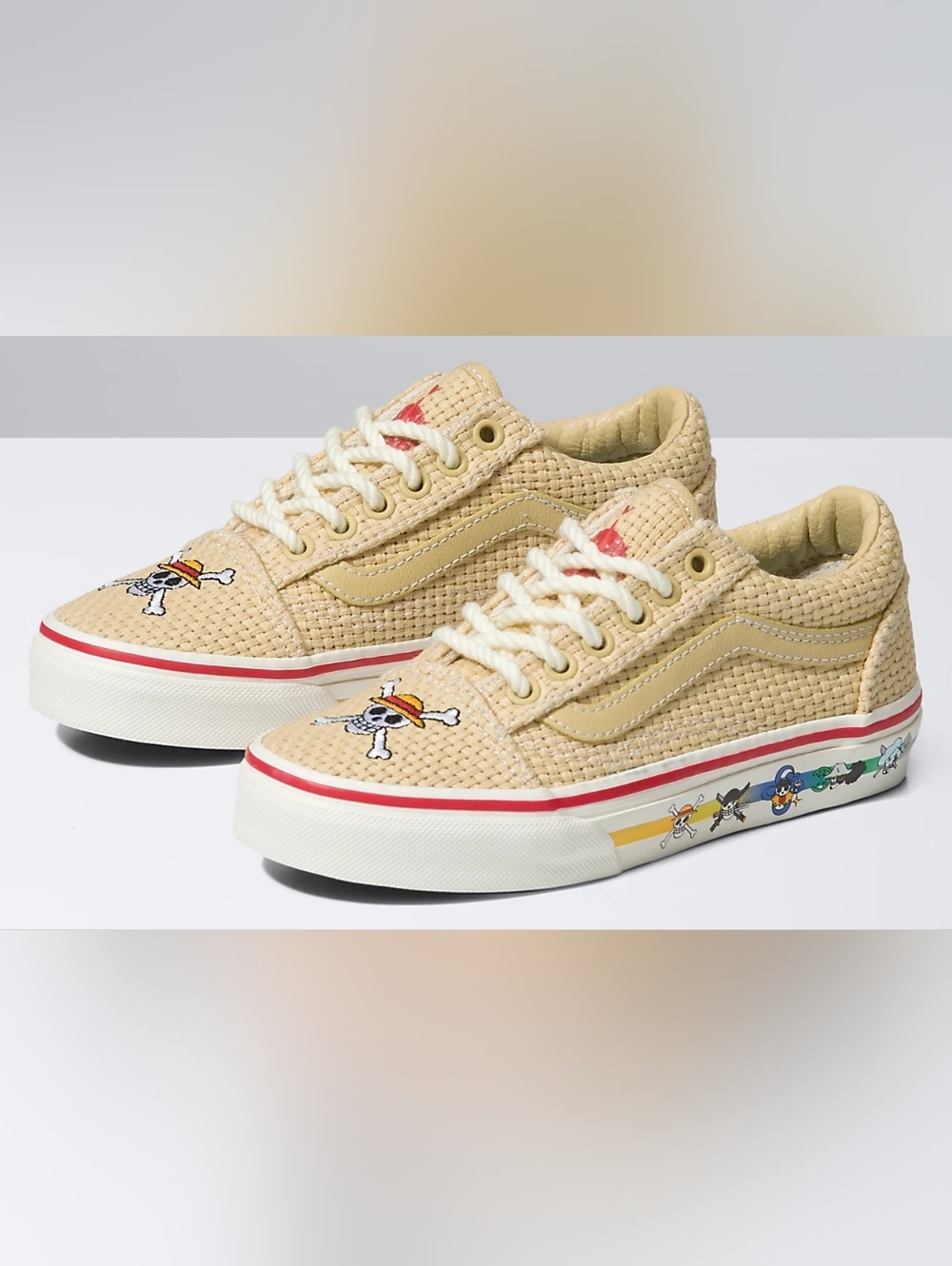 Vans X ONE PIECE Kids Old Skool Straw Hat Crew Shoes